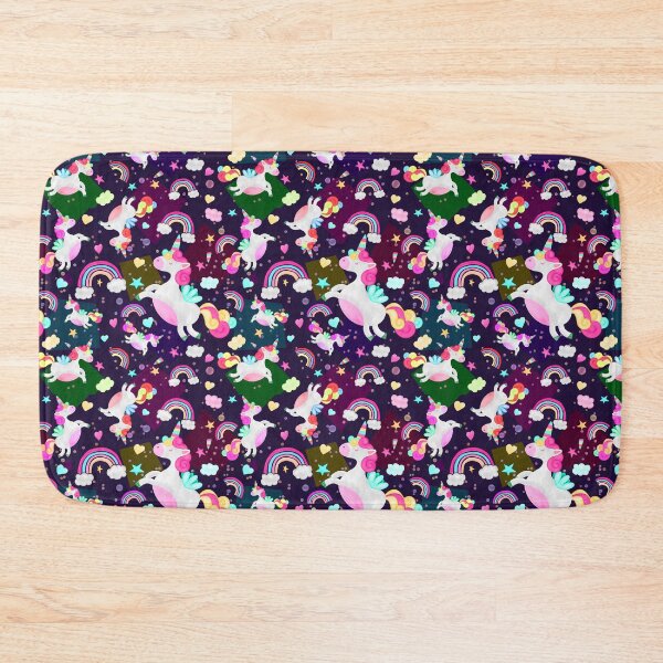 Item preview, Magical Cartoon Unicorn with Rainbows Pattern designed and sold by SquinkCreative.