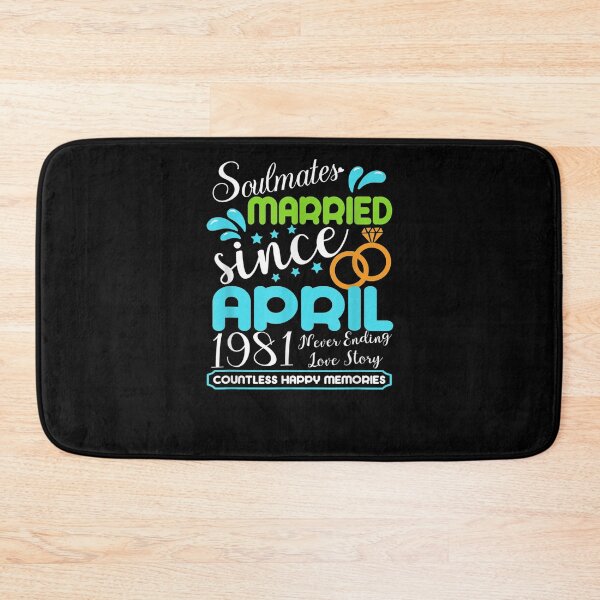 Item preview, Married Since April 1981 40th Wedding Anniversary Gift  designed and sold by aguilaro.