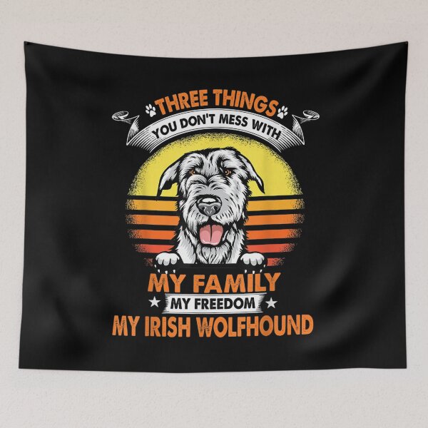 Item preview, Three Things You Don't Mess With Irish Wolfhound Dog Lover  designed and sold by aguilaro.