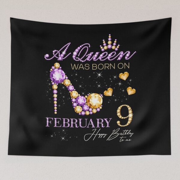 Item preview, A Queen Was Born On February 9 Happy Birthday To Me Queen  designed and sold by aguilaro.