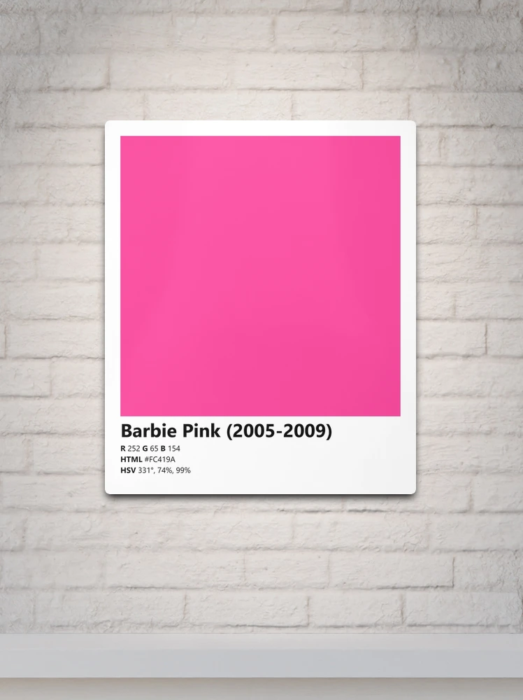 Color Swatch Card Barbie Pink 2005 2009 Metal Print for Sale by Pestorian Redbubble