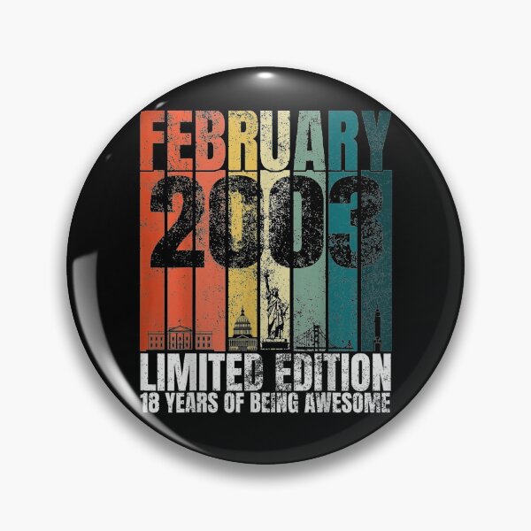 Item preview, Vintage February 2003 Bday Gifts 18 Years Old 18th Birthday  designed and sold by aguilaro.