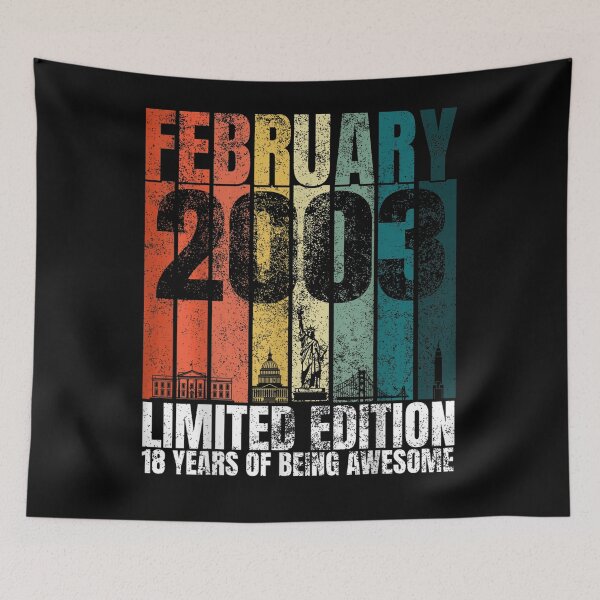 Item preview, Vintage February 2003 Bday Gifts 18 Years Old 18th Birthday  designed and sold by aguilaro.
