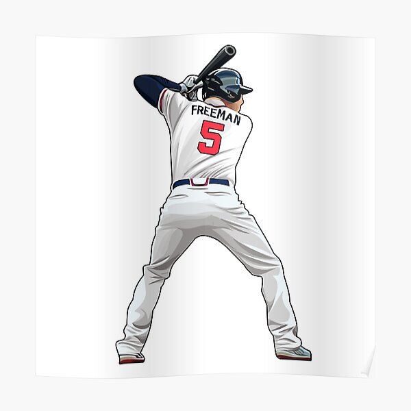 Digital illustration of Braves first baseman Freddie Freeman. Created with  Procreate and Photoshop…