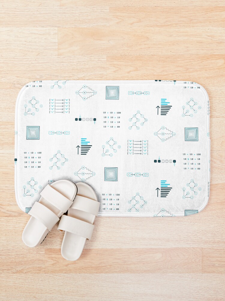 Thumbnail 1 of 6, Bath Mat, Algorithms and Data Structures designed and sold by Mechashadow.