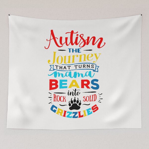 Item preview, Autism The Journey That turns Mama Bear into rock solid grizzles- Autism awareness designed and sold by shivani21061993.