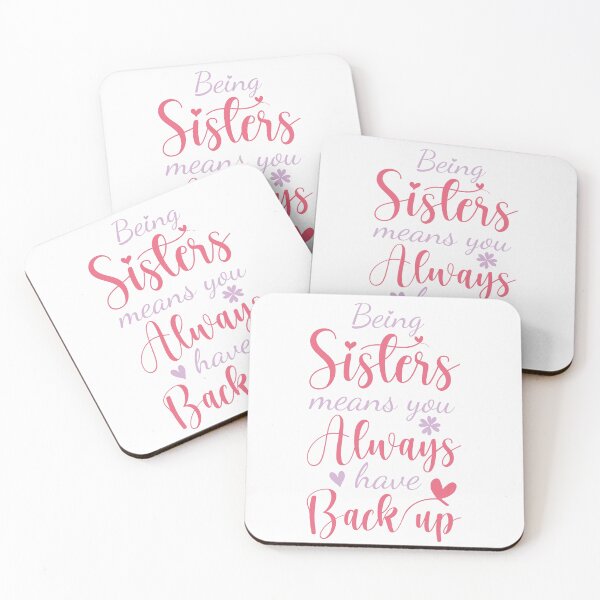 Item preview, Being sisters means you always have back up Cute and Lovely Big Love Big Heart designed and sold by AJAD212.