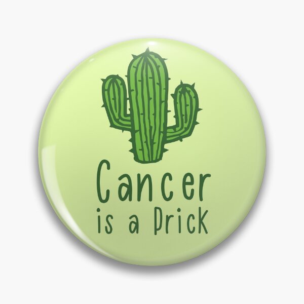 Item preview, Cancer is a prick. Green angry cactus designed and sold by jazzydevil.