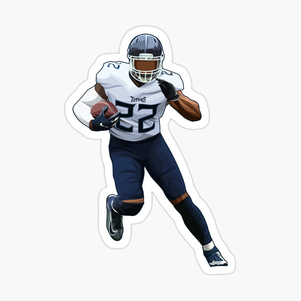 Derrick Henry Football Paper Poster Titans 2 Long Sleeve T-Shirt