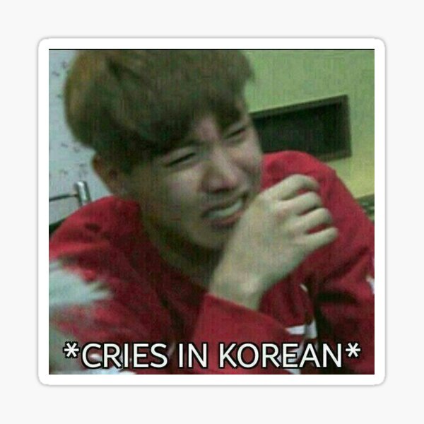 Artikel-Vorschau von weint in koreanischen lustigen bts kpop meme, designt und verkauft von goodnfresh.