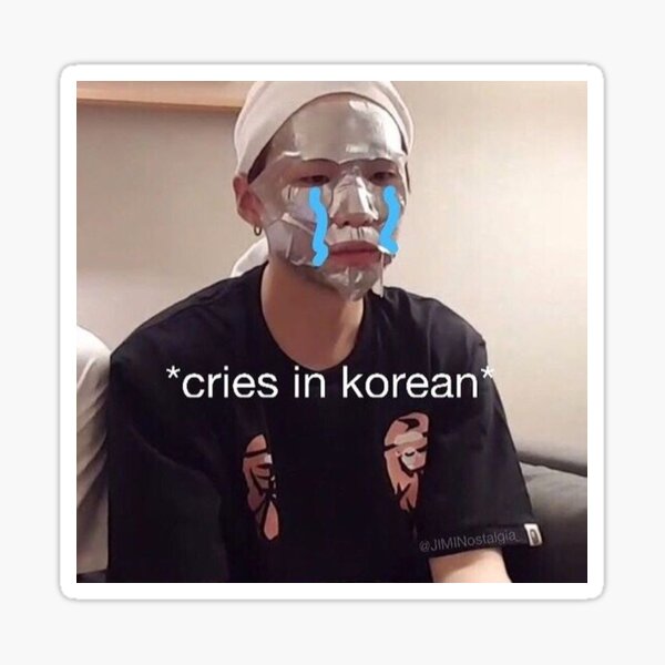 Artikel-Vorschau von weint in koreanischen lustigen bts kpop meme, designt und verkauft von goodnfresh.