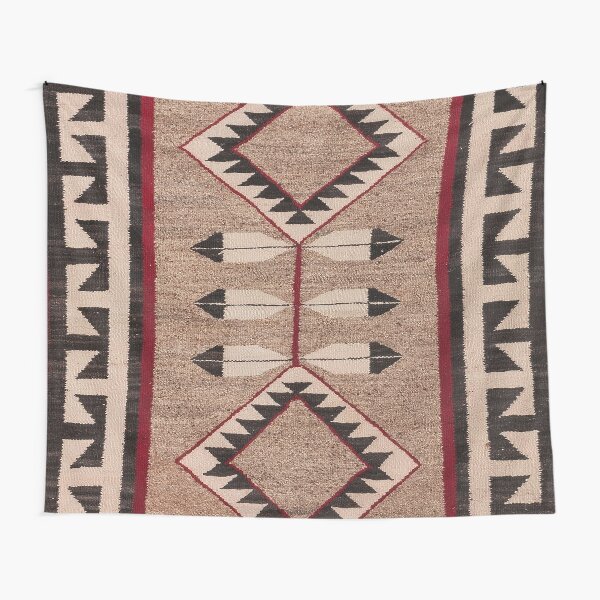NAVAJO 1925 ART WITH FEATHERS SCAN HIGH RES - ORIGINAL WORTH OVER $20,000 Tapestry