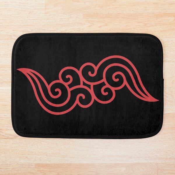 Item preview, Korean Traditional Red Pattern Style Cloud on Black BG designed and sold by FollowtheOrigin.