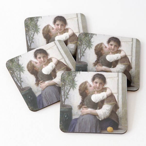 Item preview,  William-Adolphe Bouguereau - A Little Coaxing (Câlinerie) (1890) designed and sold by HistoryRestored.