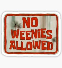 Spongebob No Weenies Allowed Sticker