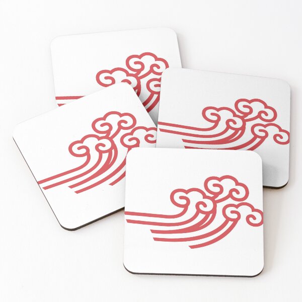Item preview, Copy of Korean Traditional Red Pattern Style Cloud 2 on White BG designed and sold by FollowtheOrigin.