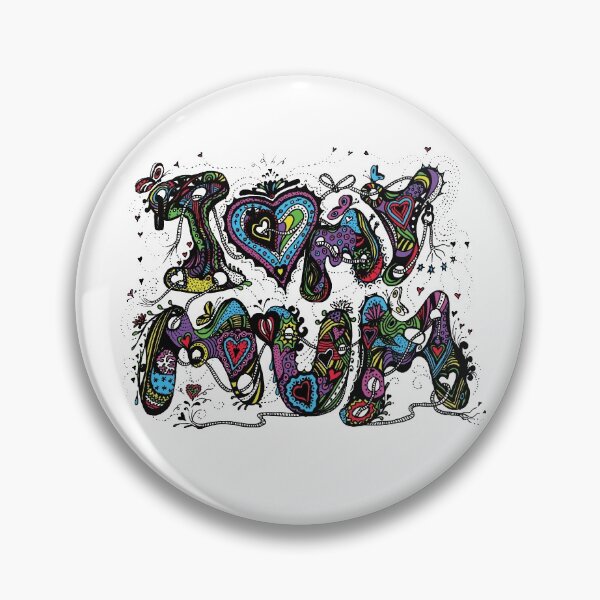 Item preview, I Love My Mum Multicoloured Aussie Tangle on White Background designed and sold by Heatherian.