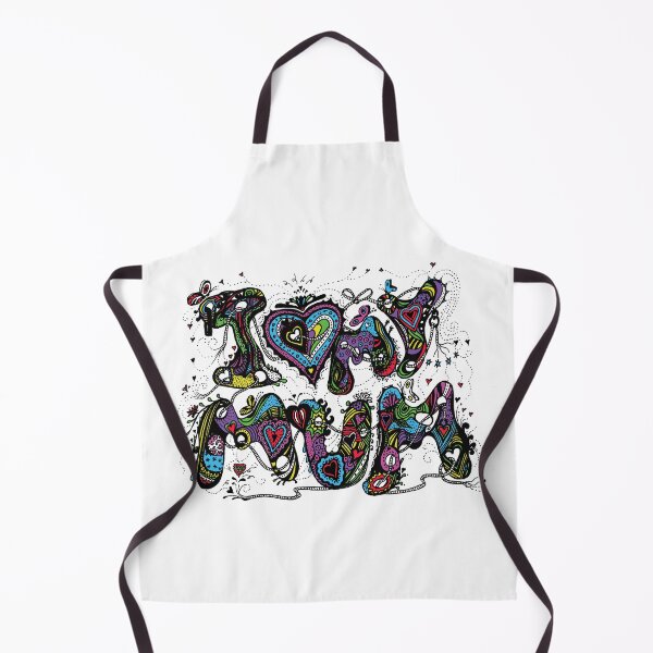 Item preview, I Love My Mum Multicoloured Aussie Tangle on White Background designed and sold by Heatherian.