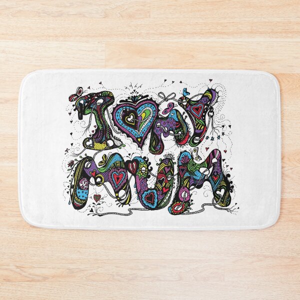 Item preview, I Love My Mum Multicoloured Aussie Tangle on White Background designed and sold by Heatherian.