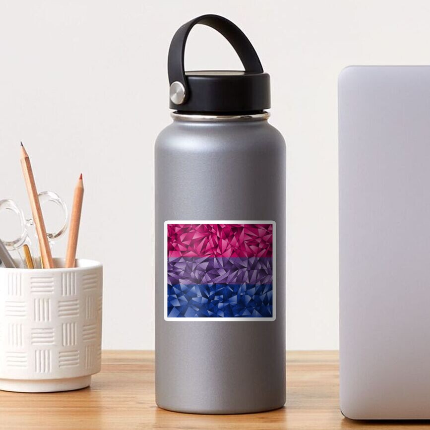 Abstract Bisexual Flag Sticker
