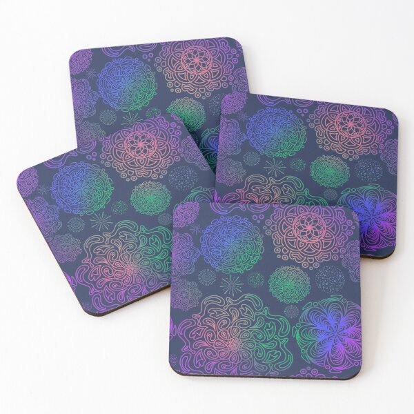Item preview, Colourful Rainbow Neon Mandalas designed and sold by OBRart.