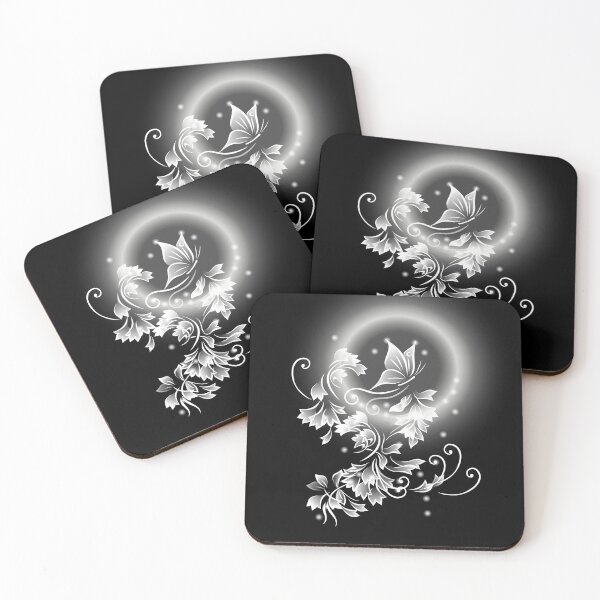 Item preview, Black And White Floral Butterfly Fantasy designed and sold by Nina Baydur.