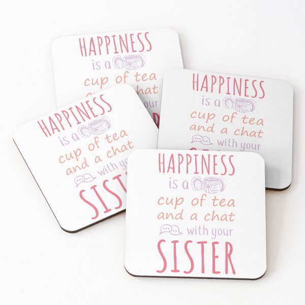 Item preview, Happiness is a cup of tea and a chat with your sister Cute and Lovely Big Love Big Heart Old Lil Sister designed and sold by AJAD212.