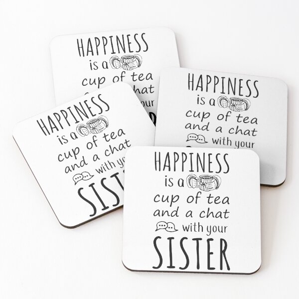 Item preview, Happiness is a cup of tea and a chat with your sister Cute and Lovely Old Lil Sister designed and sold by AJAD212.