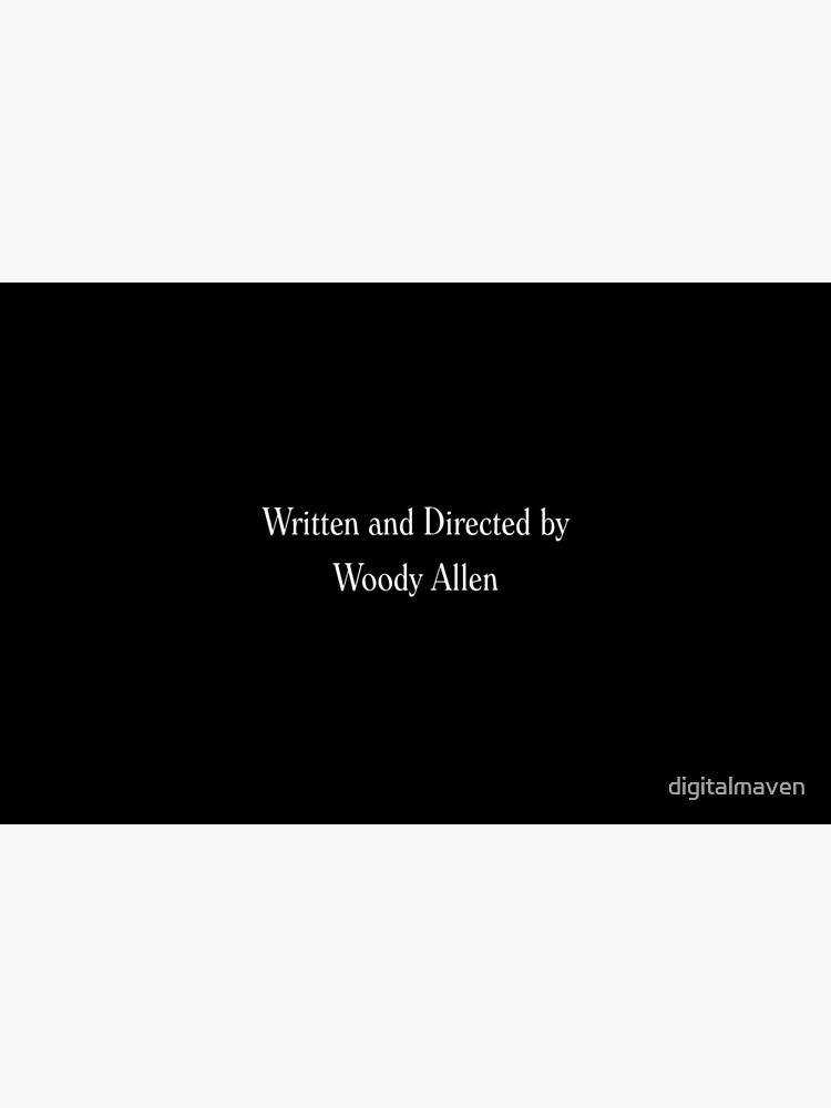 "Written & Directed by Woody Allen Movie Credits in Font" Zipper Pouch