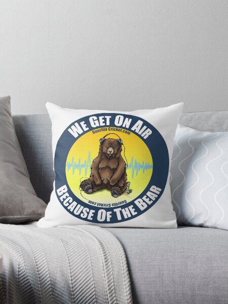 The Bear on air Throw Pillow