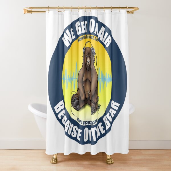 The Bear on air Shower Curtain