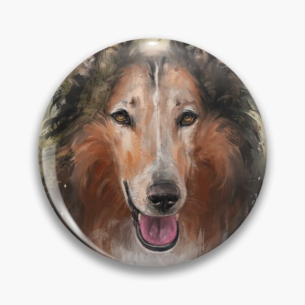 Item preview, An Expressive Painting of a Smiling Furry Collie Dog designed and sold by ibadishi.