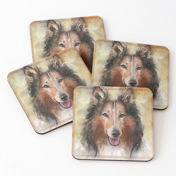 Item preview, An Expressive Painting of a Smiling Furry Collie Dog designed and sold by ibadishi.
