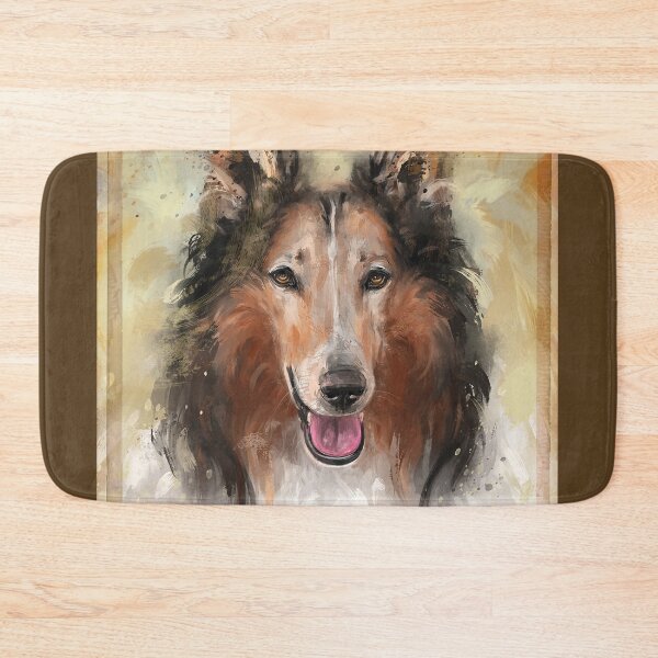 Item preview, An Expressive Painting of a Smiling Furry Collie Dog designed and sold by ibadishi.