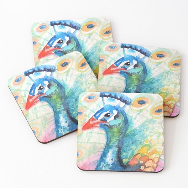 Item preview, Watercolour peacock painting designed and sold by KnightAdz.
