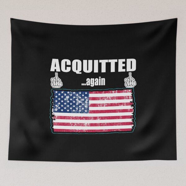Item preview, ACQUITTED AGAIN TRUMP AMERICAN FLAG 2021 designed and sold by Niishouseca.