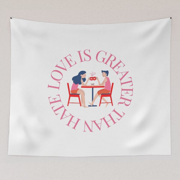 Item preview, LOVE IS GREATER THAN HATE Design designed and sold by LevelUpMerch.