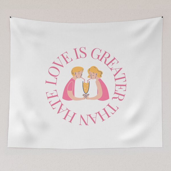 Item preview, LOVE IS GREATER THAN HATE Design designed and sold by LevelUpMerch.