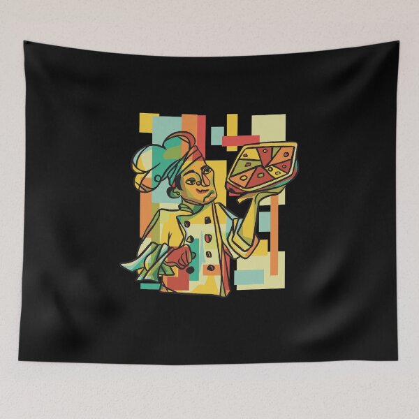 Item preview, Cubistic Pizza Chef Professional Art designed and sold by Piztees.