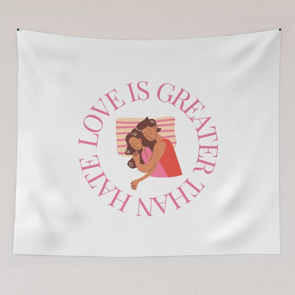Item preview, LOVE IS GREATER THAN HATE Design designed and sold by LevelUpMerch.