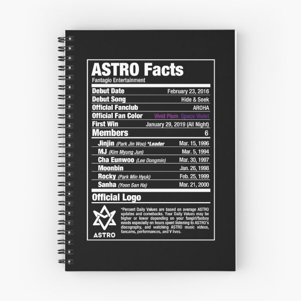 Item preview, ASTRO Kpop Nutritional Facts 2 designed and sold by skeletonvenus.