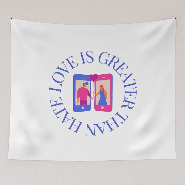 Item preview, LOVE IS GREATER THAN HATE Design designed and sold by LevelUpMerch.