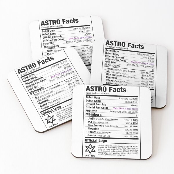 Item preview, ASTRO Kpop Nutritional Facts designed and sold by skeletonvenus.