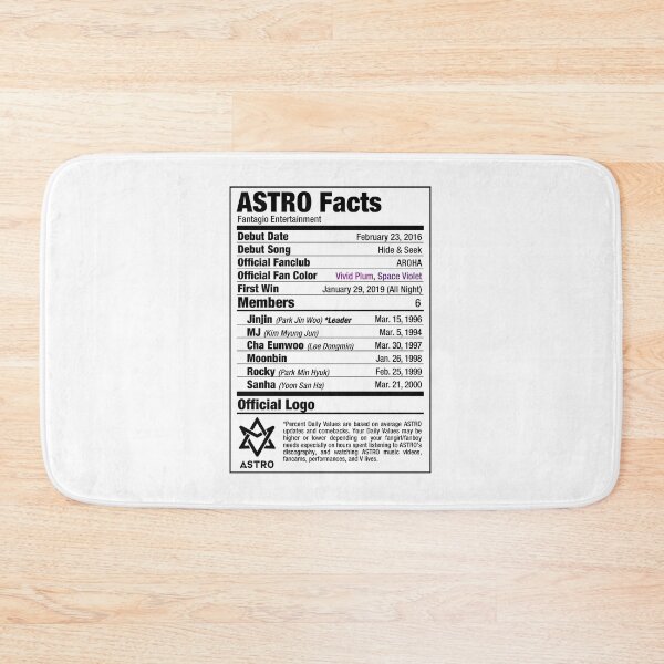 Item preview, ASTRO Kpop Nutritional Facts designed and sold by skeletonvenus.