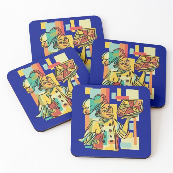 Item preview, Cubistic Pizza Chef Professional Pizzeria Art designed and sold by Piztees.