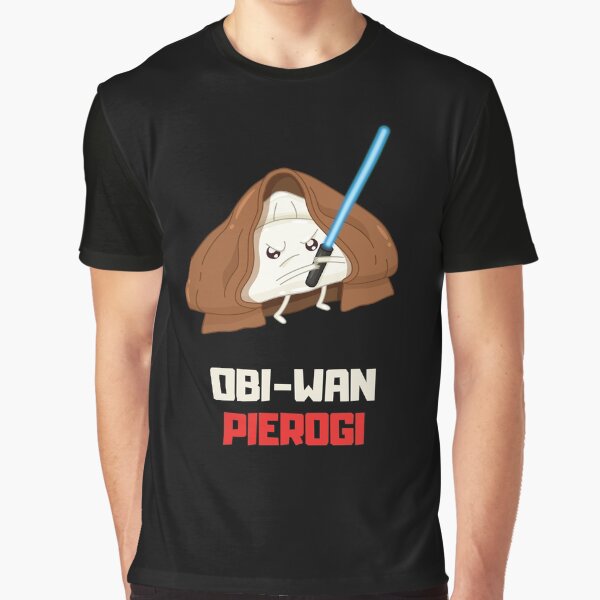 Vista previa del artículo con la obra «Obi-Wan Pierogi», diseñado y vendido por Paw Design.