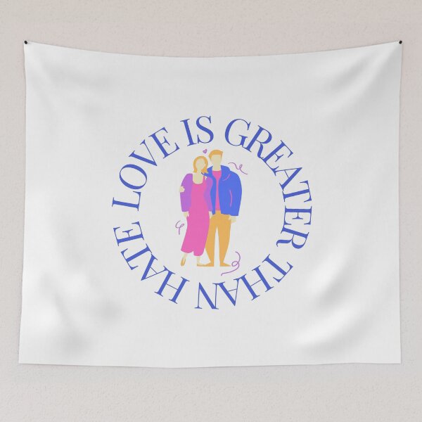 Item preview, LOVE IS GREATER THAN HATE Design designed and sold by LevelUpMerch.