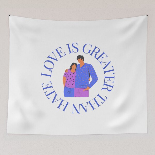 Item preview, LOVE IS GREATER THAN HATE Design designed and sold by LevelUpMerch.