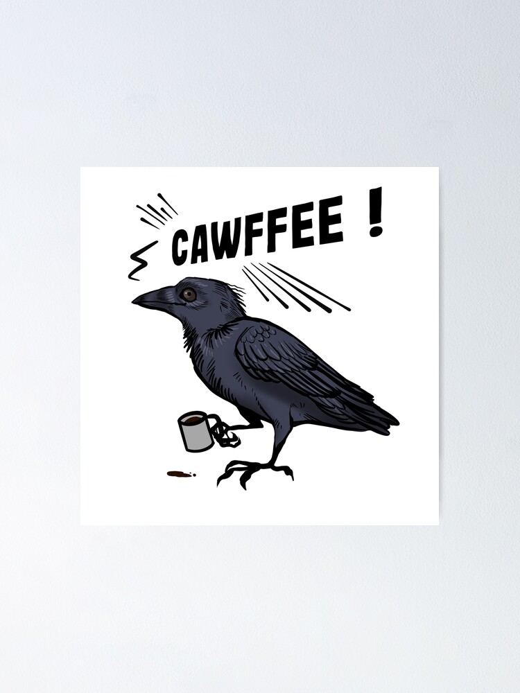 Thumbnail 1 of 3, Poster, But first, CAWFFEE! designed and sold by Petcetera.