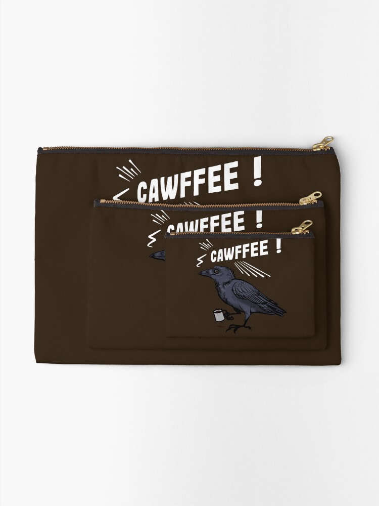 Thumbnail 2 of 4, Zipper Pouch, But first, CAWFFEE! designed and sold by Petcetera.